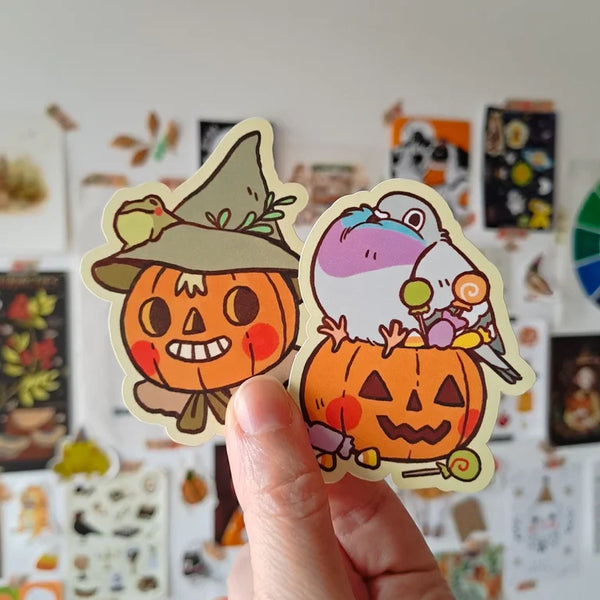 Pumpkin Guy & Fat Pigeon Stickers