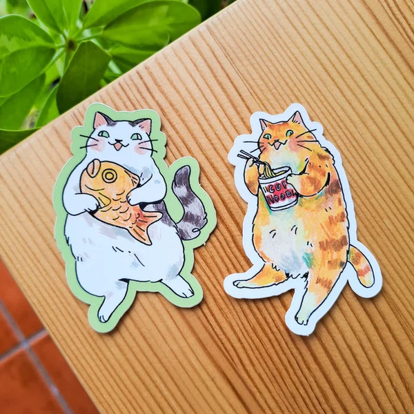 Japanese Treats Cats Stickers