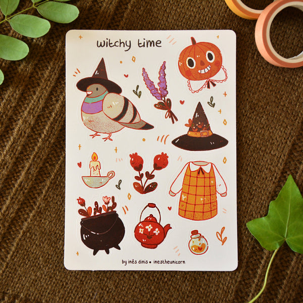 Witchy Time sticker sheet