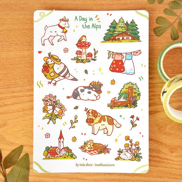 A Day in the Alps Sticker Sheet