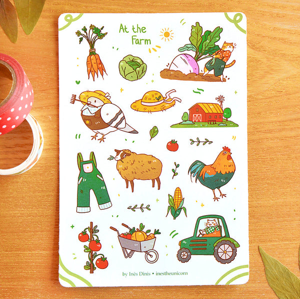 At the Farm Sticker Sheet