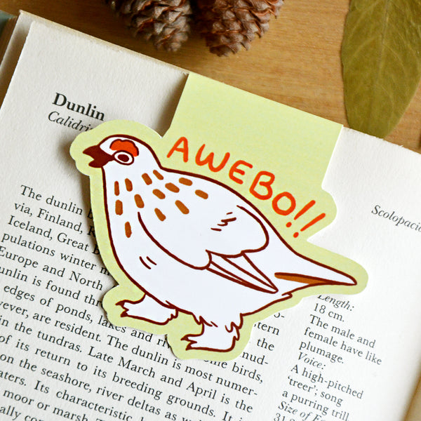 Awebo Ptarmigan Magnetic Bookmark