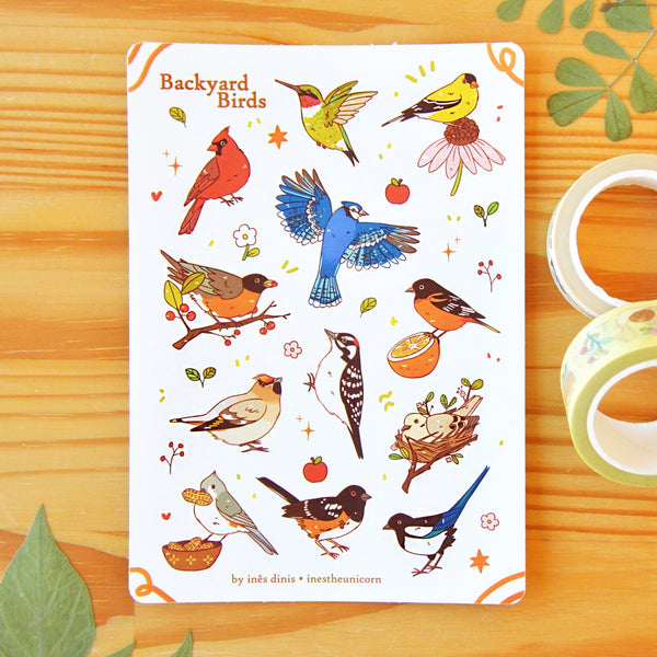 Backyard Birds Sticker Sheet