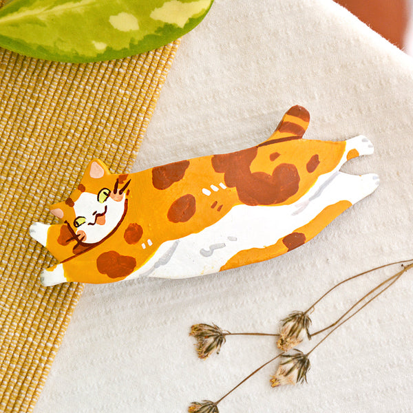 Silly Orange Cat Hair Clip/Barrette