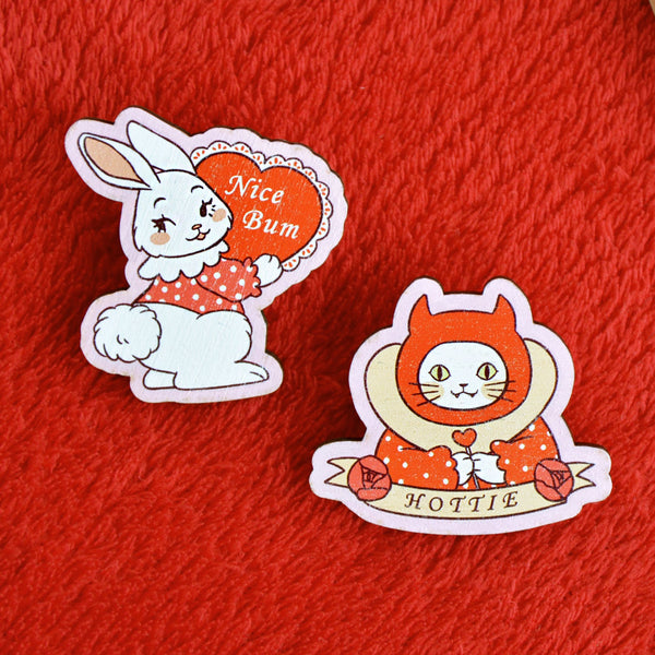 Cheeky Valentine's Wooden Pins