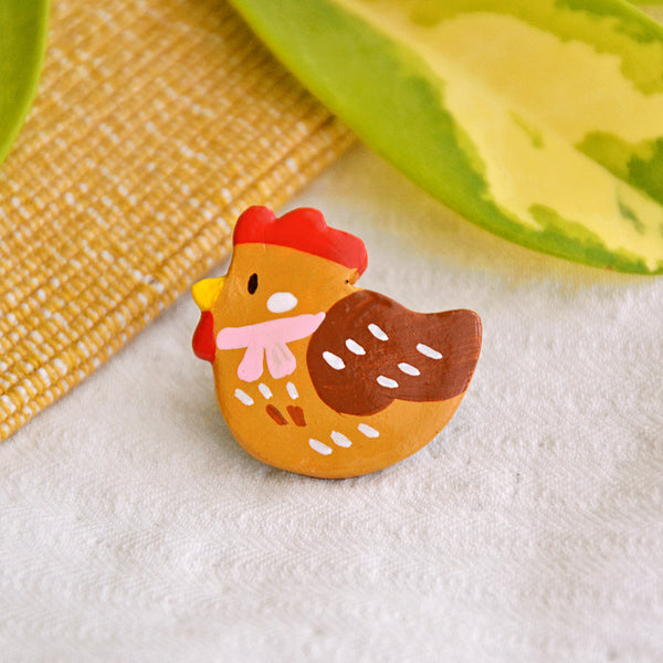 Chicken Clay Pin
