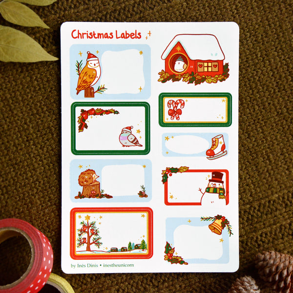 Christmas Labels sticker sheet