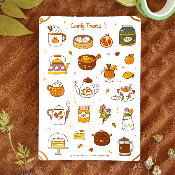 Comfy Treats Sticker Sheet