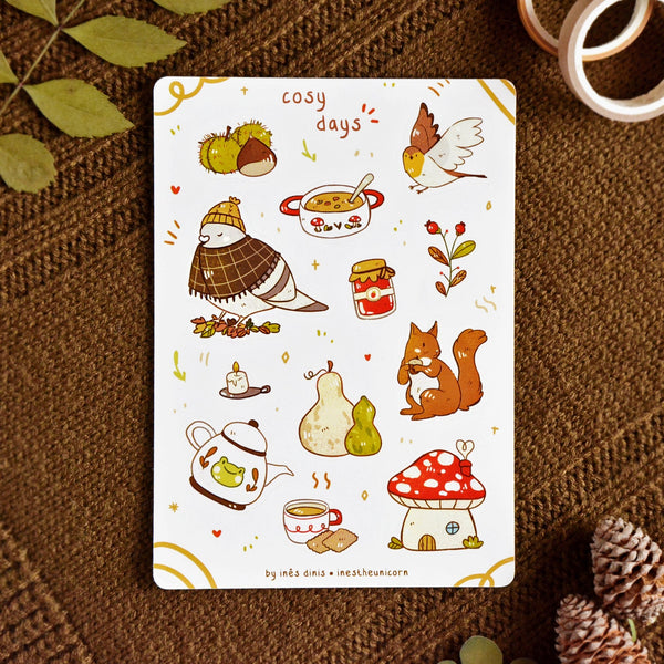 Cosy Days sticker sheet