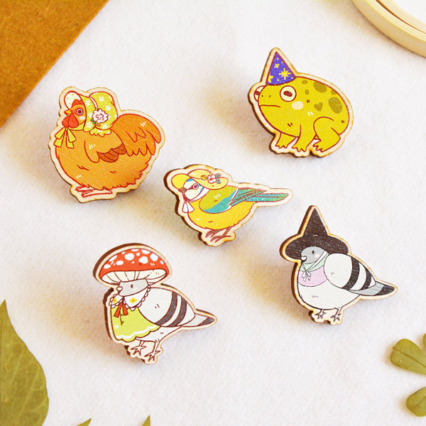 Cottagecore Wooden Pins