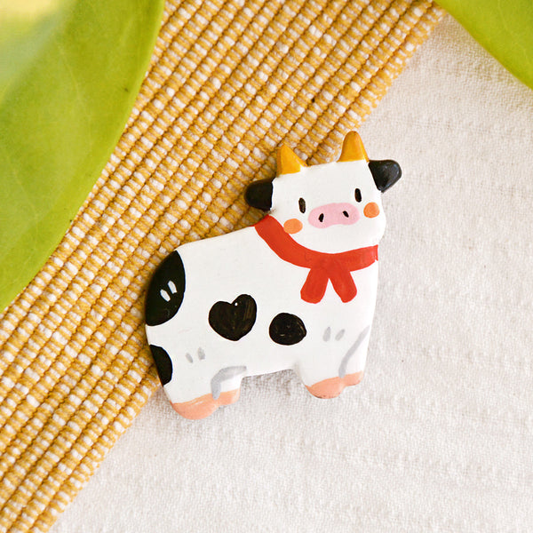 Cute Cow Clay Pin