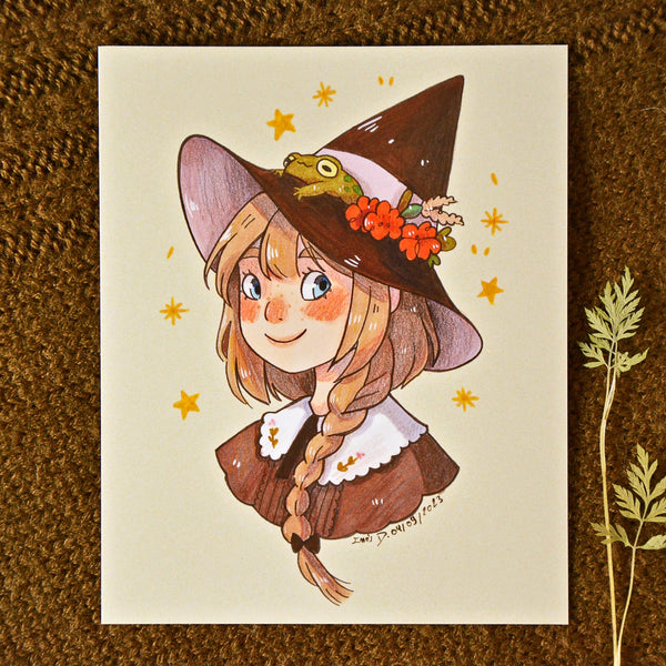A Witch and Her Frog Mini Prints
