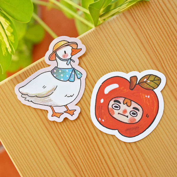 Duck & Apple Baby Stickers
