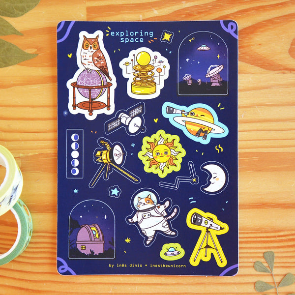 Exploring Space Sticker Sheet