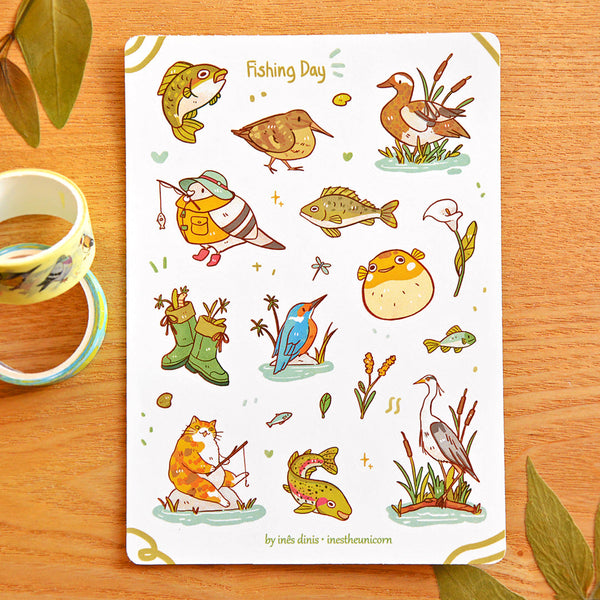 Fishing Day Sticker Sheet