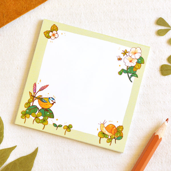 Garden Friends Handmade Memopad