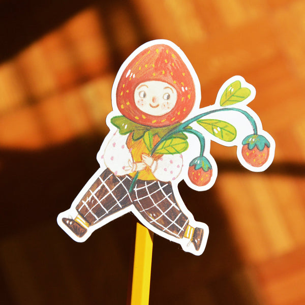 Strawberry Gnome Stickers