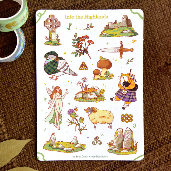 Into the Highlands sticker sheet