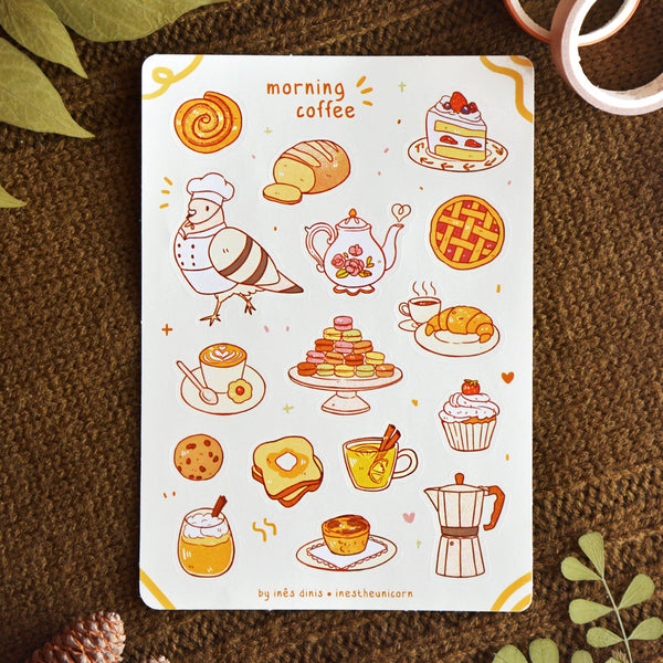 Morning Coffee sticker sheet