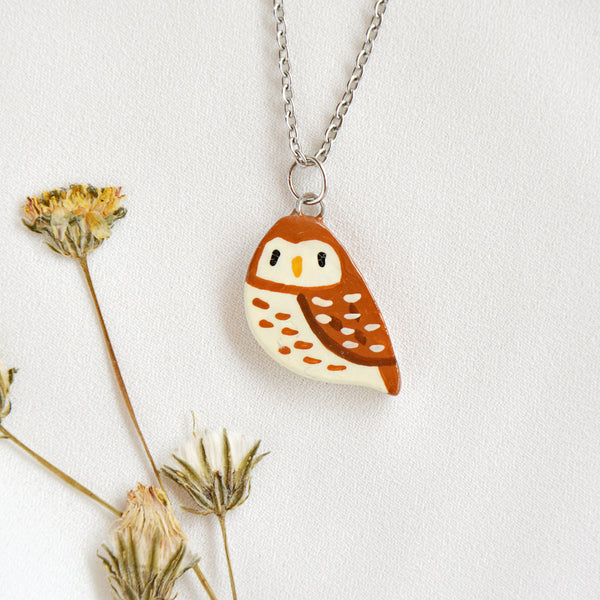 Little Owl Stainless Steel Necklace