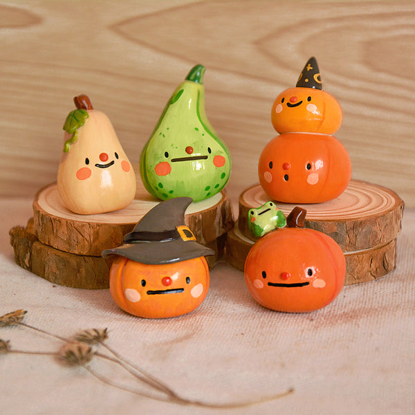 Clay Pumpkins Figures