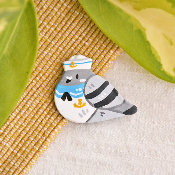 Sailor Pigeon Clay Pin