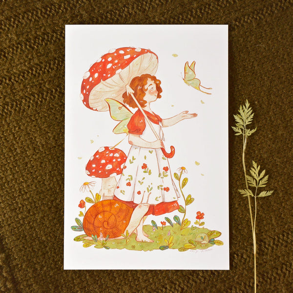 Mushroom Umbrella Mini Print