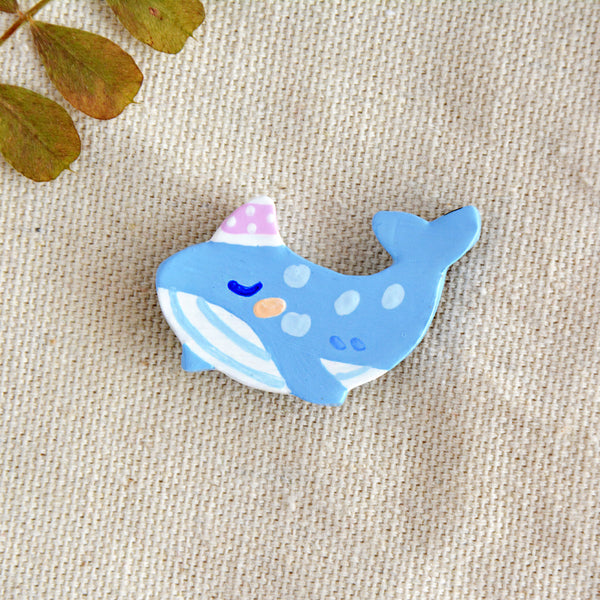 Dreamy Whale Clay Pin