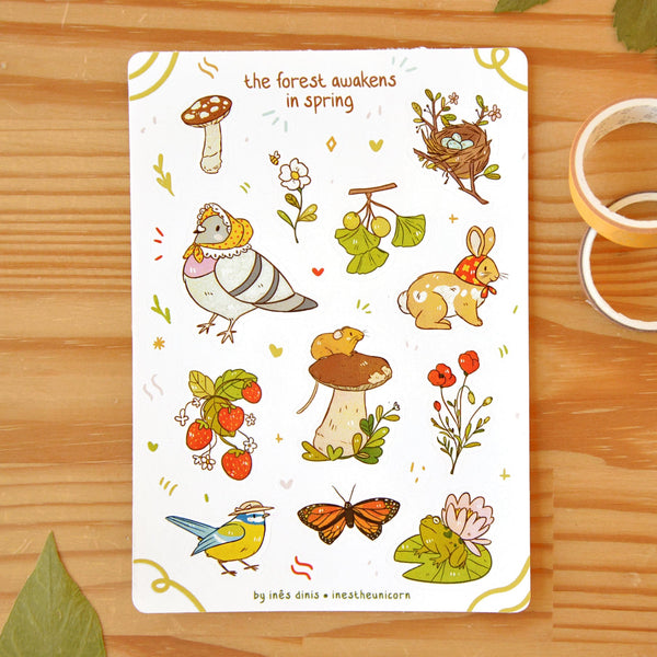 The Forest Awakens in Spring Sticker Sheet