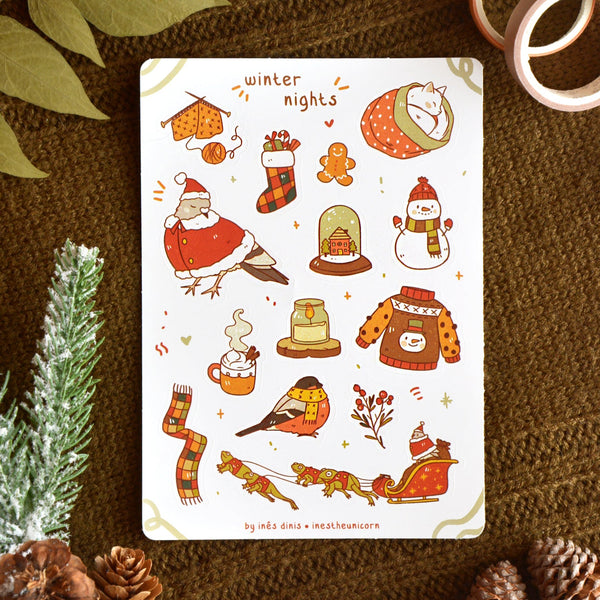 Winter Nights Sticker Sheet