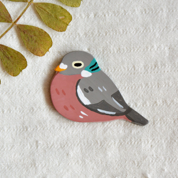 Wood Pigeon Clay Pin